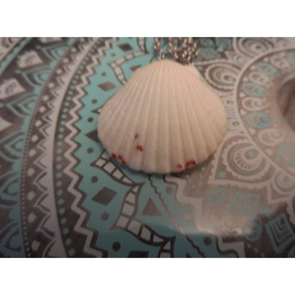 Mermaid Bubble Ariel Real Starfish faux jewels pearls seashell necklace ooak #86 - Picture 8 of 8